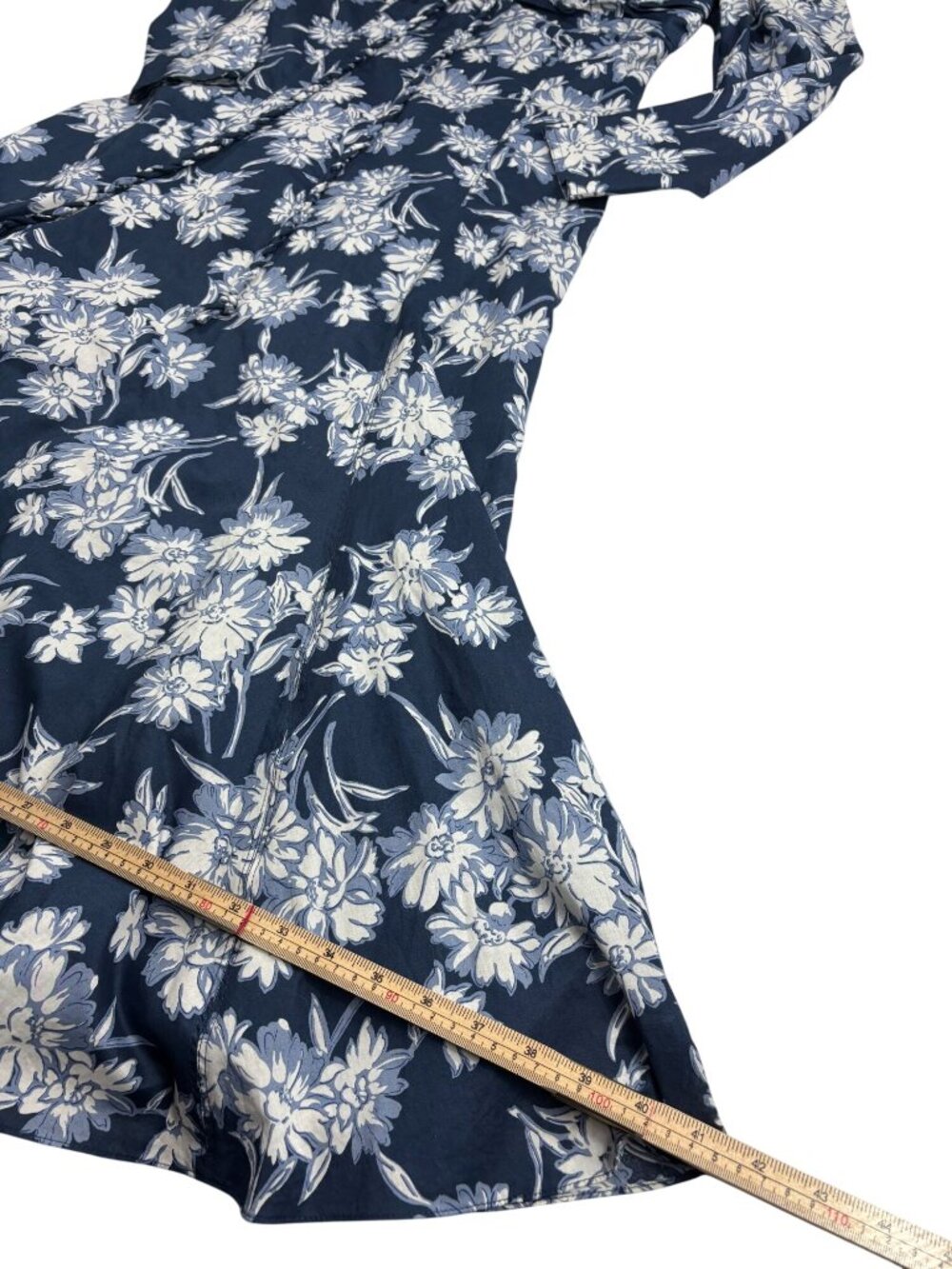 Polo by Ralph Lauren Navy White BLOOM Midi Dress size 10 originally $598 floral - Picture 12 of 15